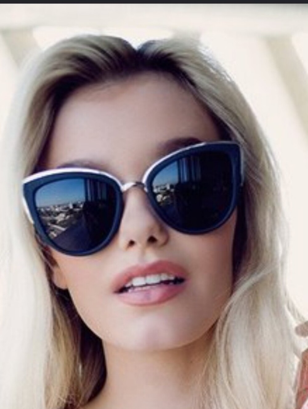 Quay Australia My Girk Cat-Eye Sunglasses with Silver Accents